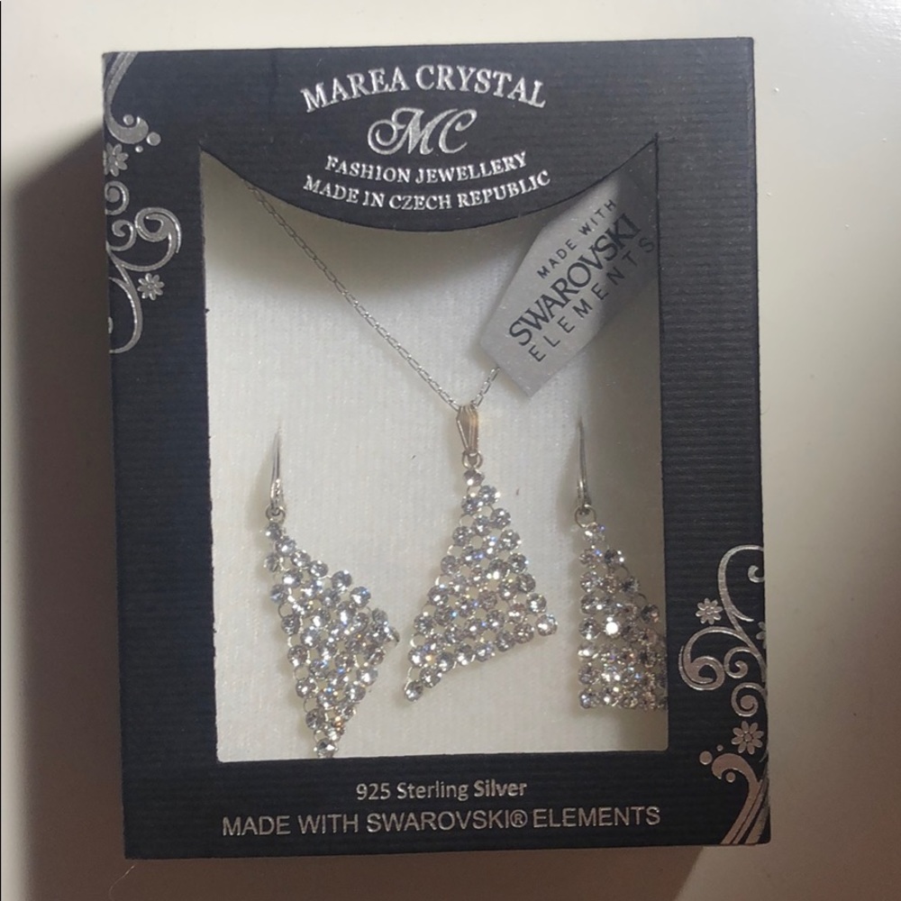 NWT Swarovski Marea Crystal Necklace & Earrings